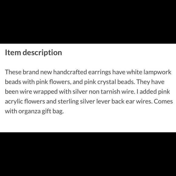 Wire wrapped lamp work beaded earrings - Picture 2 of 2